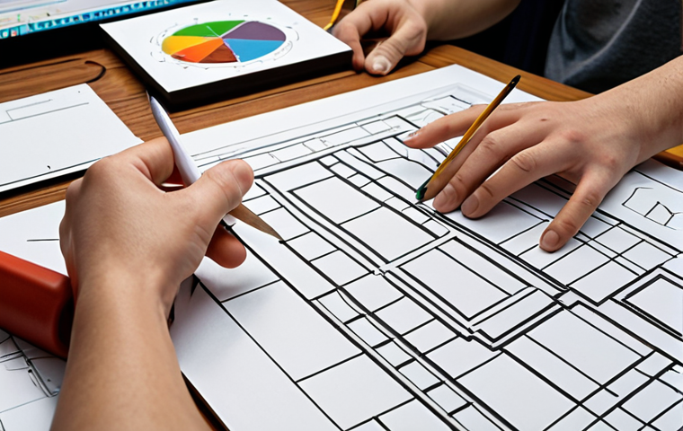 "A focused interior architecture student, engaged in hands-on practical work in a design studio. The scene shows multiple activities: the student meticulously sketching a detailed floor plan by hand, simultaneously working on a 3D modeling software (like SketchUp or 3ds Max) on a large monitor, and carefully assembling a physical interior model using various materials such as foam board and wood. Design tools, pencils, rulers, and material samples are scattered on the desk. The atmosphere is one of diligent practice and skill development, emphasizing the journey of mastering interior design crafts. Realistic, high detail, studio lighting."