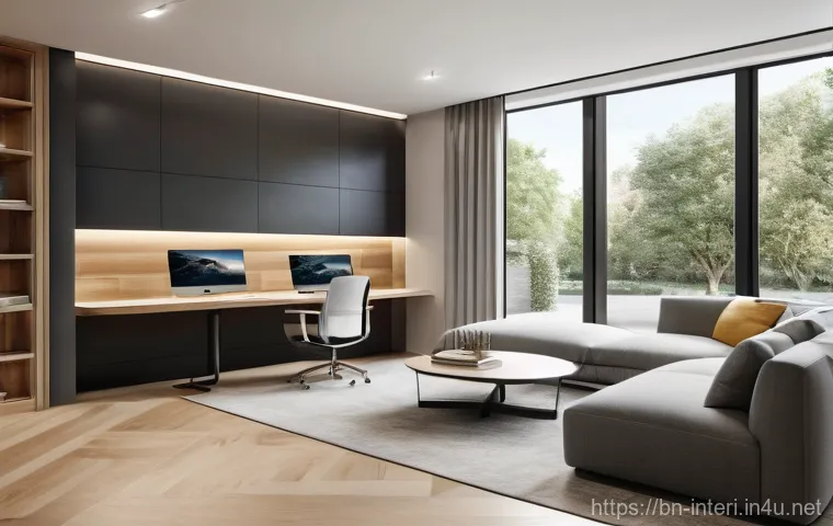 실내건축에서 CAD 사용 방법 - Image Prompt 1: The Precision of Design in a Modern Studio**