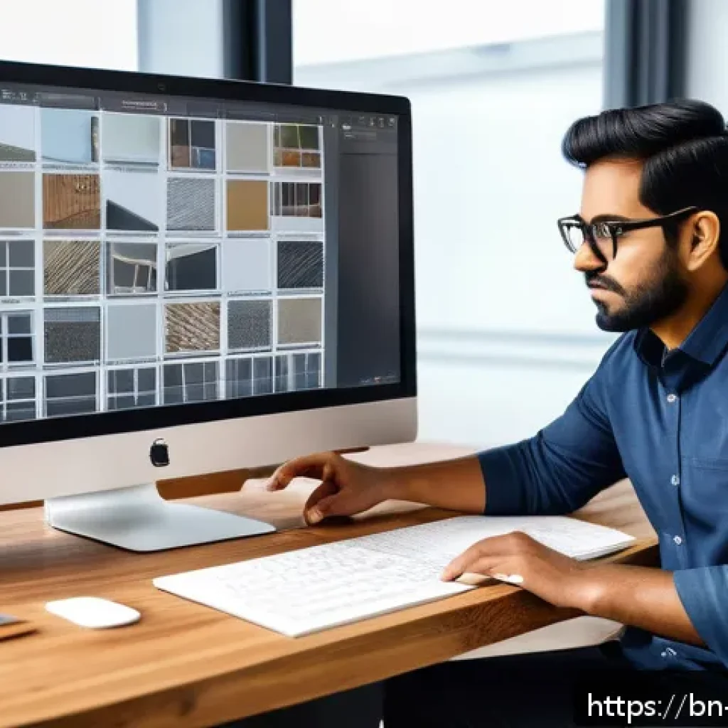 실내건축 연봉을 높이는 커리어 팁 - A professional interior designer working on a modern workspace using advanced software tools like Au...